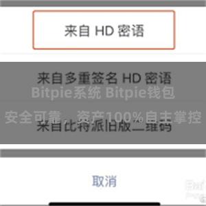 Bitpie系统 Bitpie钱包安全可靠，资产100%自主掌控