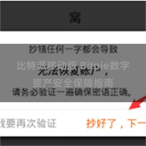 比特派移动版 Bitpie数字资产安全保障指南