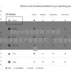 Bitpie钱包官网 比特派钱包多链资产管理技巧：全面攻略