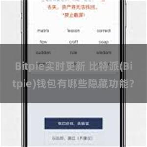 Bitpie实时更新 比特派(Bitpie)钱包有哪些隐藏功能？