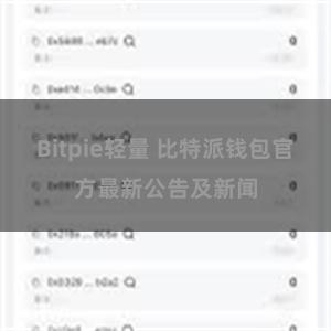 Bitpie轻量 比特派钱包官方最新公告及新闻