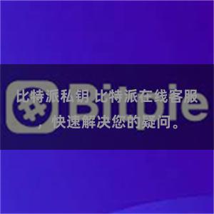 比特派私钥 比特派在线客服，快速解决您的疑问。