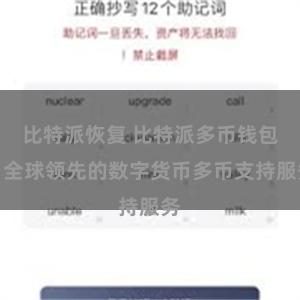 比特派恢复 比特派多币钱包：全球领先的数字货币多币支持服务